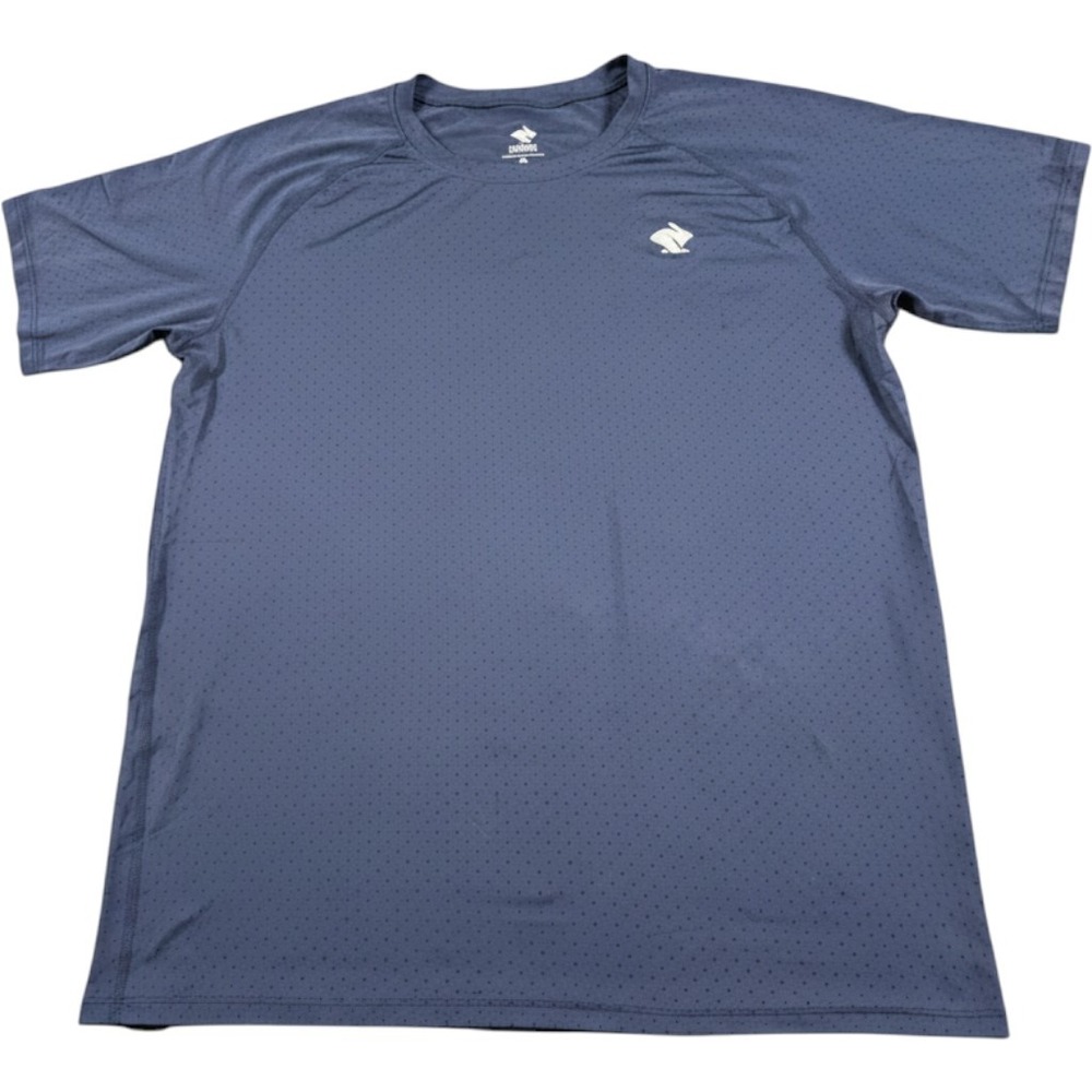 Rabbit EZ Tee Perf Running Shirt Mens Large Blue Excellent Perforated Raglan